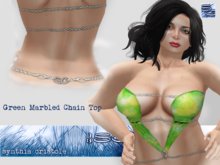 Marbled Green Chain Top Long