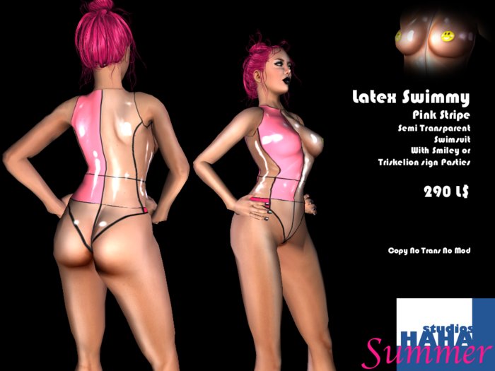 !Latex Swimmy Pink Stripe