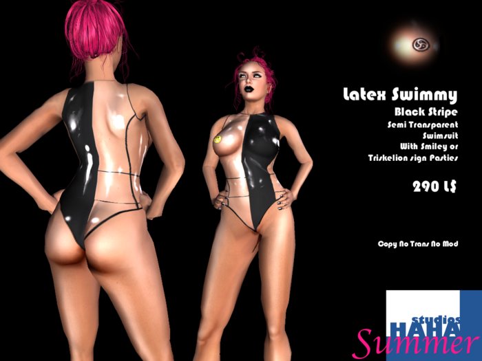 !Latex Swimmy Black Stripe