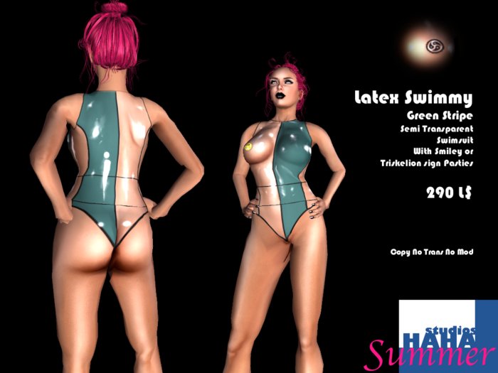 !Latex Swimmy Green Stripe