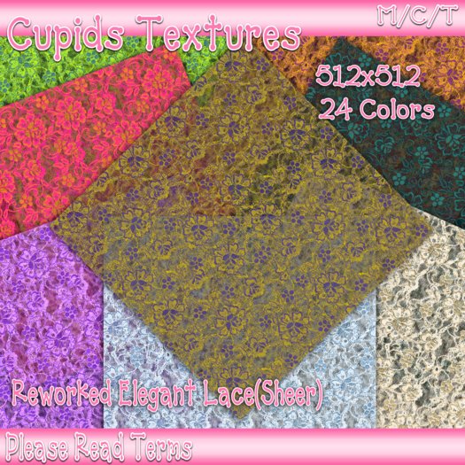 *CUPIDS* 24 REWORKED ELEGANT LACES Textures