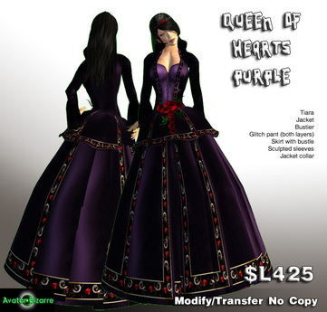 AB Queen of Hearts Gown Purple