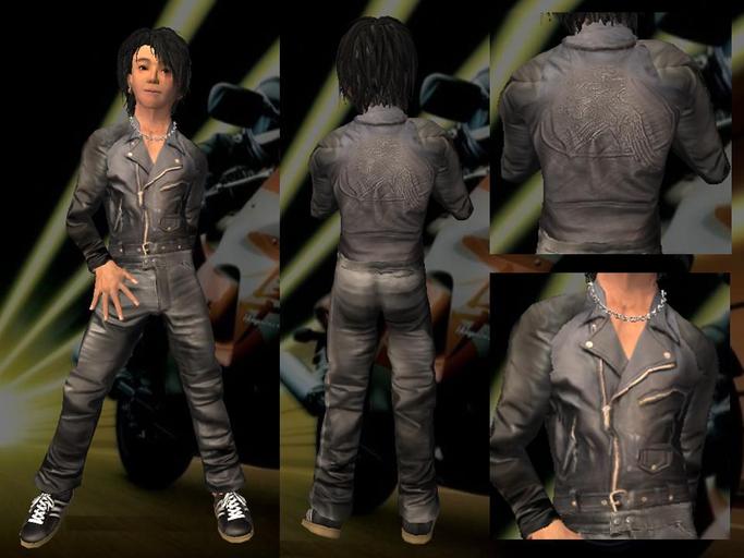 Black leather pants+jacket