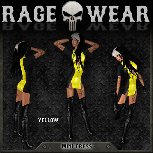 *RAGEWEAR* Mini Dress Yellow (Boxed)