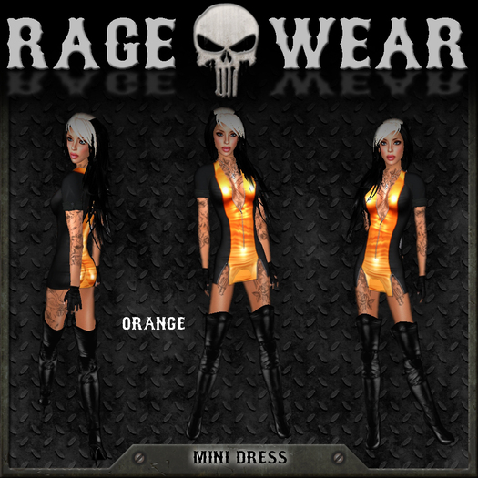 *RAGEWEAR* Mini Dress Orange (Boxed) 