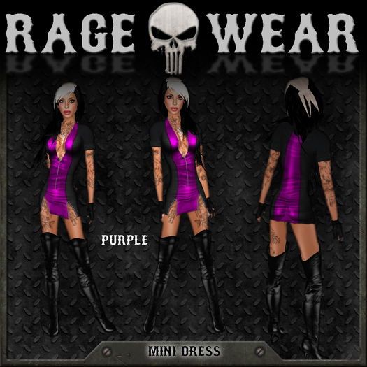 *RAGEWEAR* Mini Dress Purple (Boxed) 