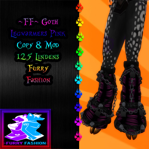 ~FF~ Goth Legwarmers Pink