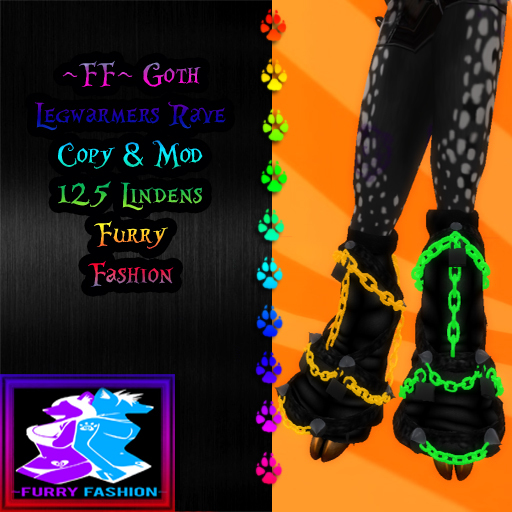 ~FF~ Goth Legwarmers Rave
