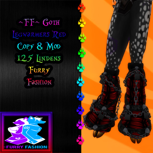 ~FF~ Goth Legwarmers Red