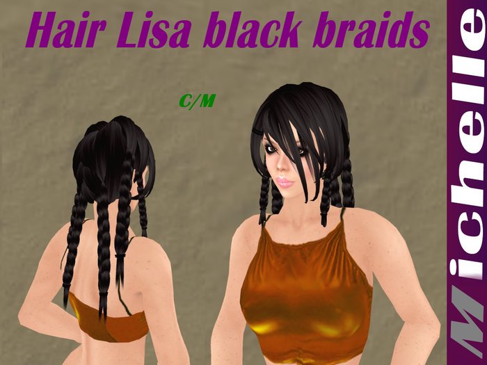 MMShop: Hair Lisa black braids