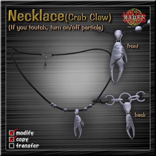 Necklace Crab Claw