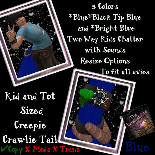 Creepie Crawlie Tail Kid and Tot (Blues
