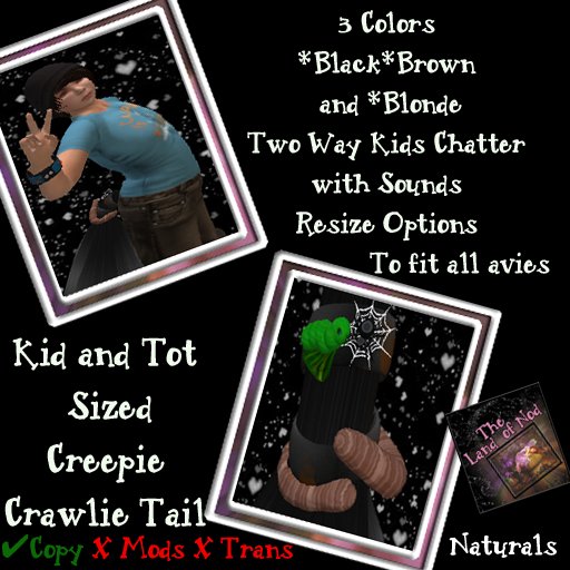 Creepie Crawlie Tail Kid and Tot (Natural)
