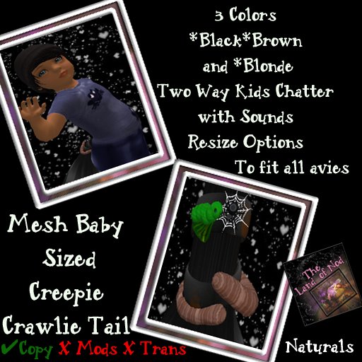 Creepie Crawlie Tail Mesh Baby (Natural)