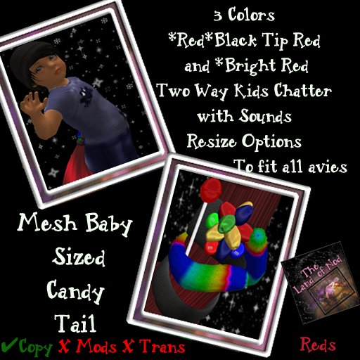 Candy Boys Tail-Red Baby Size