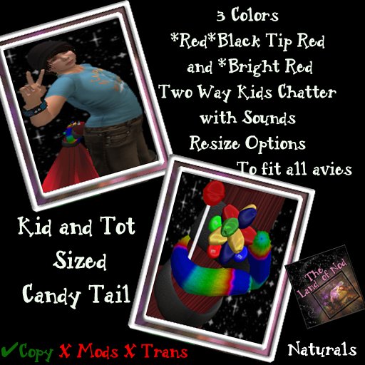 Candy Boys Tail-Kid and Tot (Reds)
