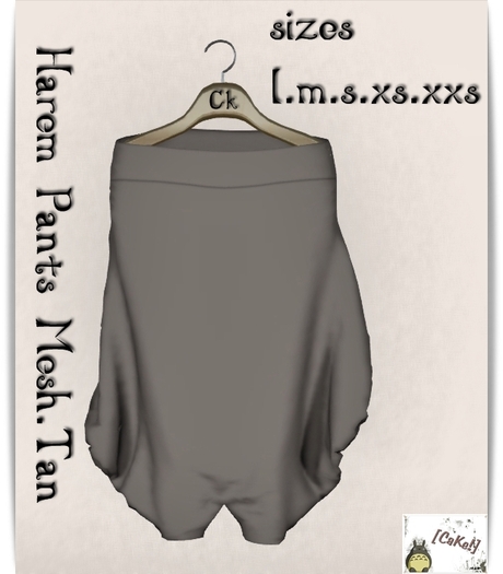 [[>CaKe!<]]Harem Pants Tan-mesh-