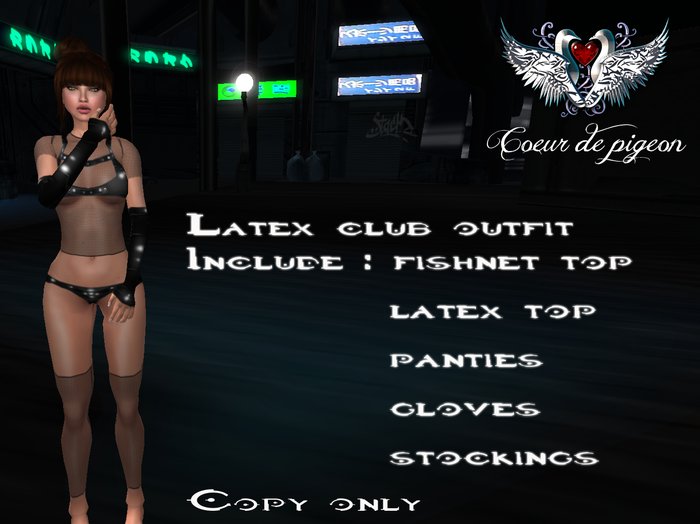 Club latex outfit black
