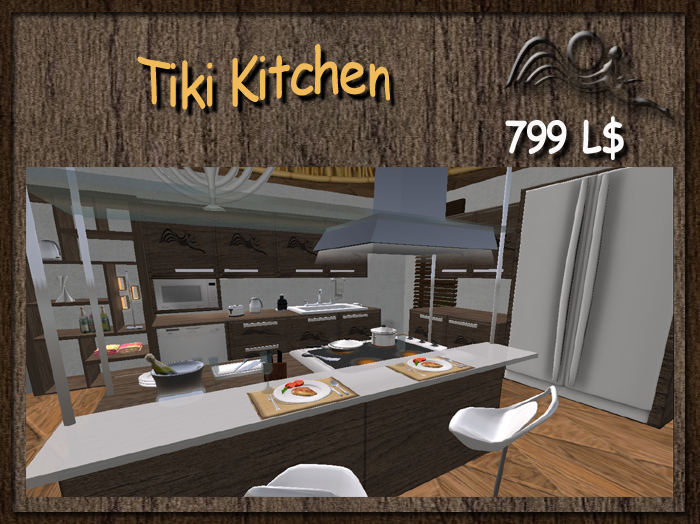 [Summer Feeling] - Tiki Kitchen, Cook Station, Refrigerator, Sink & Dishwasher Cupboard - Kitchen Furniture