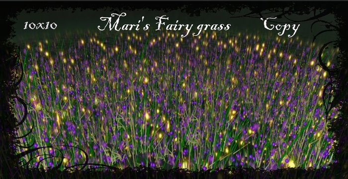 Mari's Fairy Grass~ blue and violett 10x10