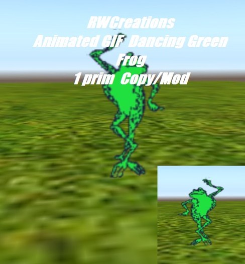Animated GIF Dancing Green Frog (boxed) ) 