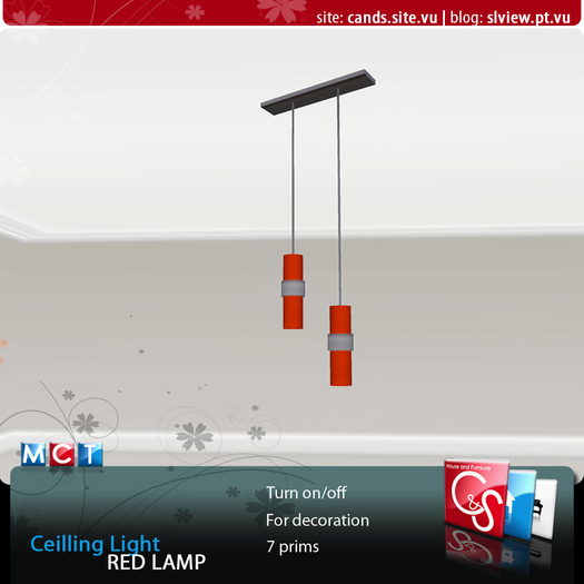 Ceilling Light - Red Lamp