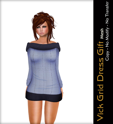 - Quintessencia - Vick Grid Gift Dress Mesh -