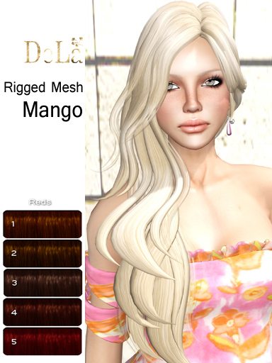 =DeLa*= Mesh Hair "Mango" Reds