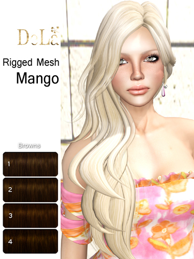 =DeLa*= Mesh Hair "Mango" Browns