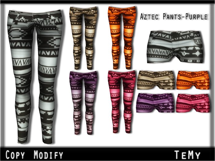 [TM] Aztec Pants Purple