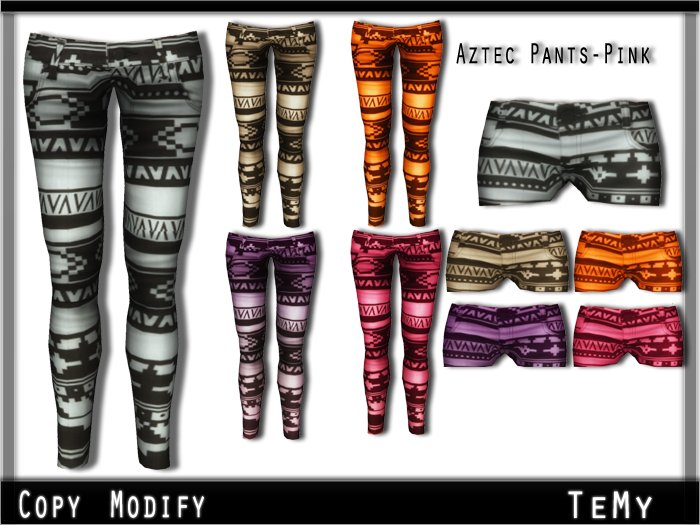 [TM] Aztec Pants Pink