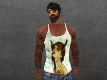 Heroes Art. Man Tank DirtyLand Sleavless Shirt Mesh Rigged