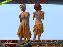 Heroes Art.-Strapless Dress- Orange Passion
