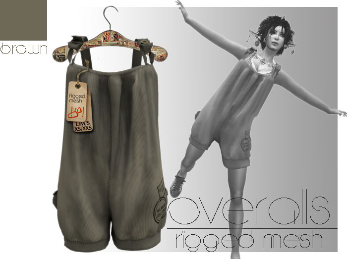 !gO! overalls -brown-