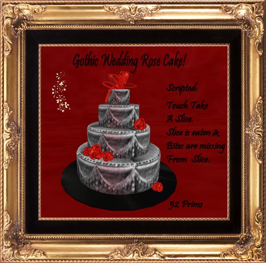 Gothic Rose Wedding Cake 