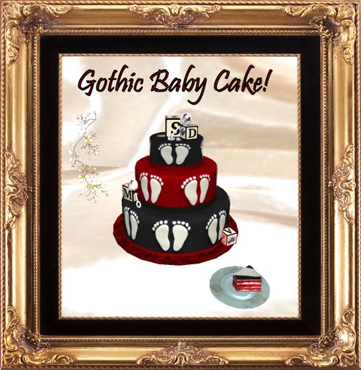 Gothic Baby Shower Cake 