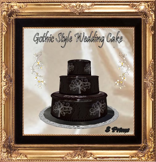 Gothic Style Wedding Cake black