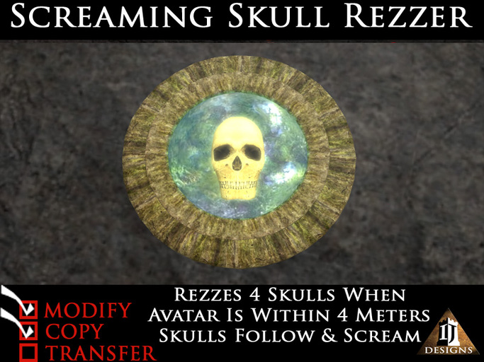 ~ HALLOWEEN : SCREAMING GHOST SKULL REZZER FOR HALLOWEEN