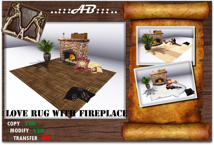 ..:::AB:::..Cosy Love Rug With Fireplace
