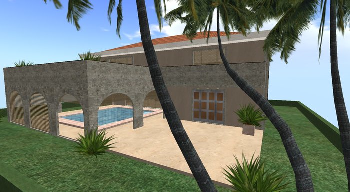 Pool under the house - 164 prims