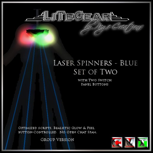 -{LiTeGear}- Laser Spinners - Blue (Owner/Group Version)