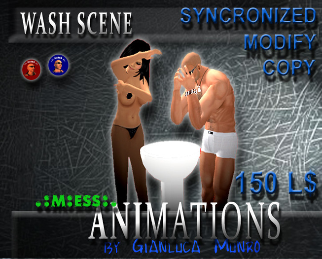 COPY/MOD COUPLES ANIMATION "WASH SCENE"
