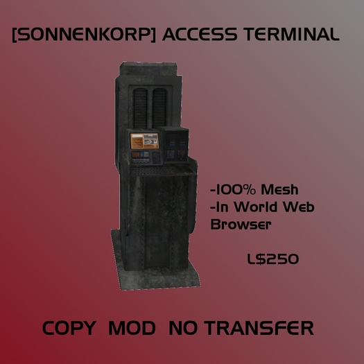 Second Life Marketplace - [Sonnenkorp] Access Terminal