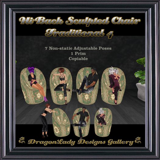 Hi-Back Sculpted Chair in Traditional 4