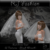 Full Prim Veil with Mesh Wreath