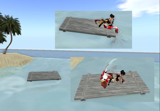 Bobbing Raft with Mermaid Sits