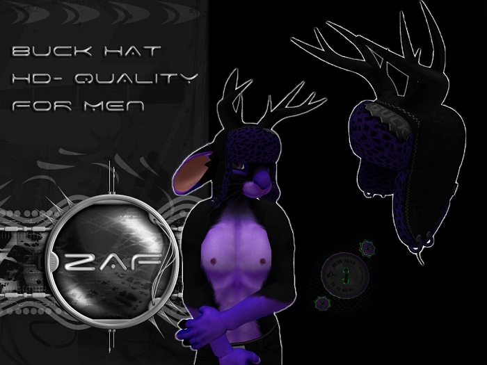 Z.A.F Black_Purple Inner_Deer winters cap