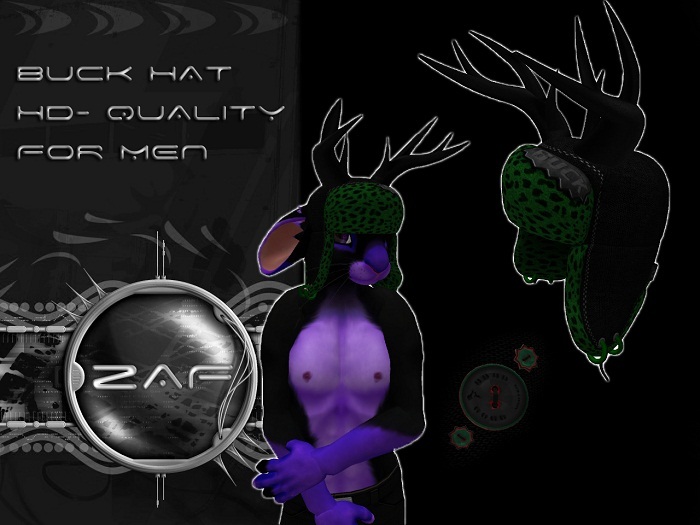 Z.A.F Black_Green Inner_Deer winters cap