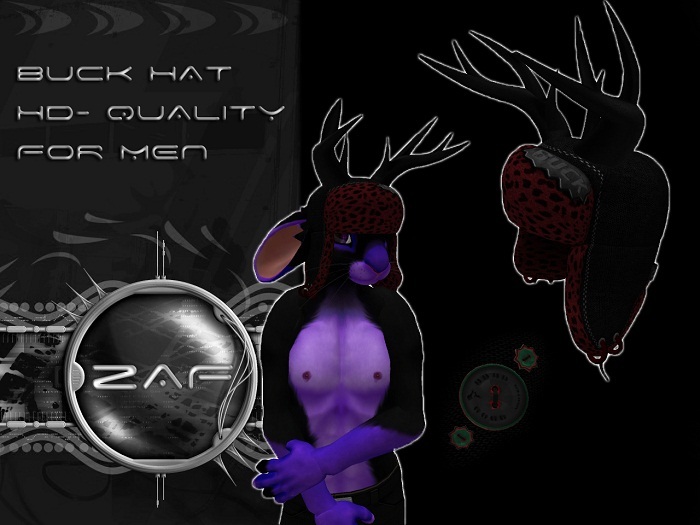 Z.A.F Black_Red Inner_Deer winters cap