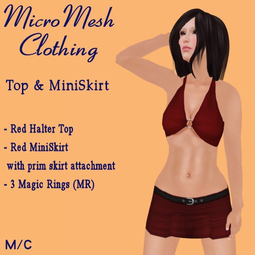Ladies Red Top & MiniSkirt (Micros Avatars) 